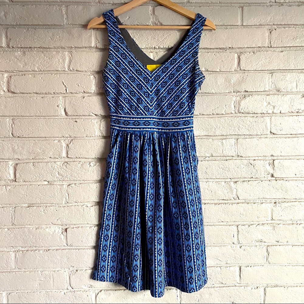 Mauve tribal pattern a-line dress